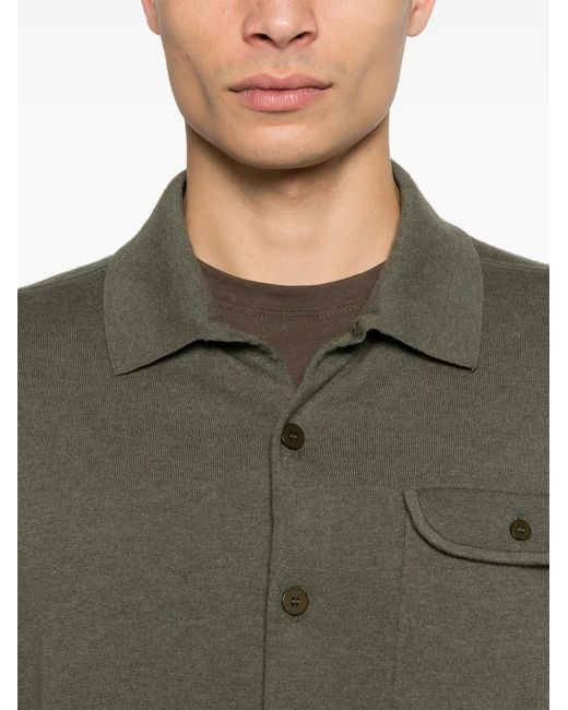 Bompard Green Knitted Shirt for men