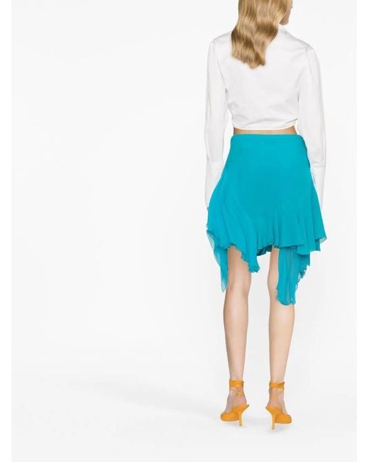 Versace Blue Mini Skirt