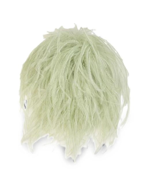Indress Green Meryl Ostrich-Feather Brooch