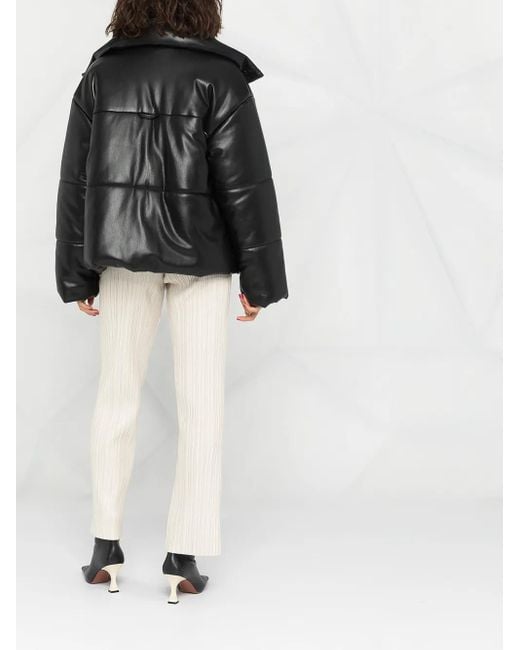 Pantalones rectos con pliegues Nanushka de color Multicolor