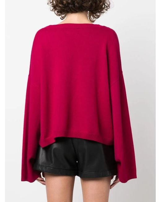Versace Jeans Couture Embroidered-Logo Wide-Sleeve Jumper