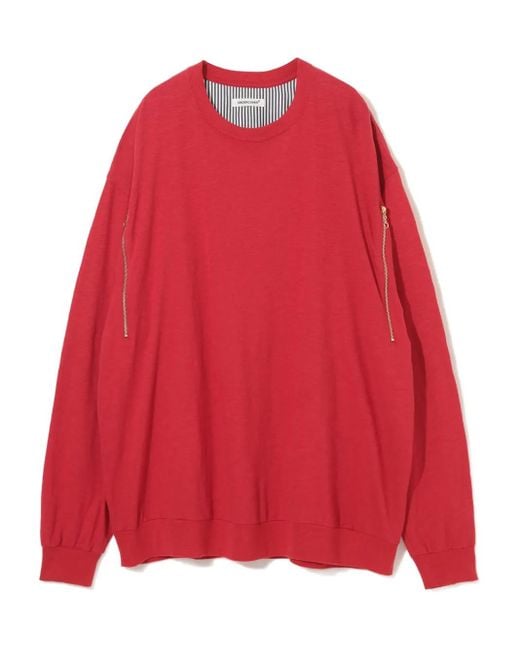 メンズ Undercover ジップディテール スウェットシャツ Red