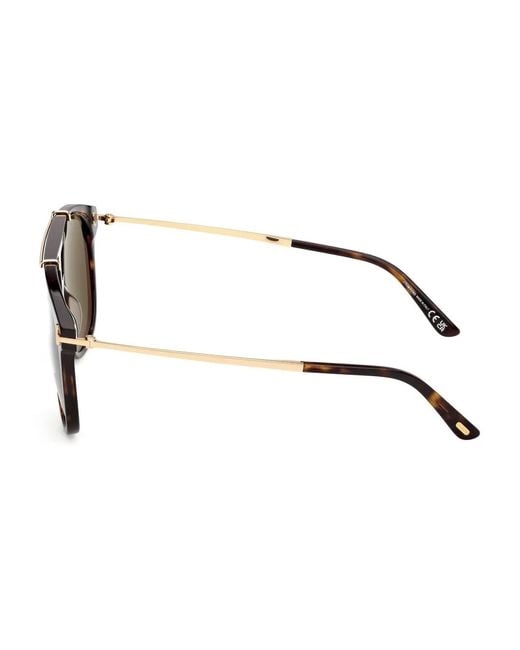 Tom Ford Green Navigator-Frame Sunglasses