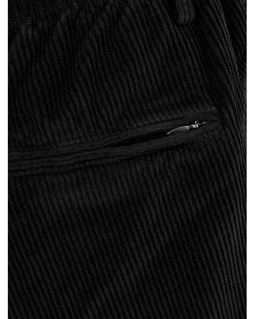 Cellar Door Black Corduroy Trousers for men