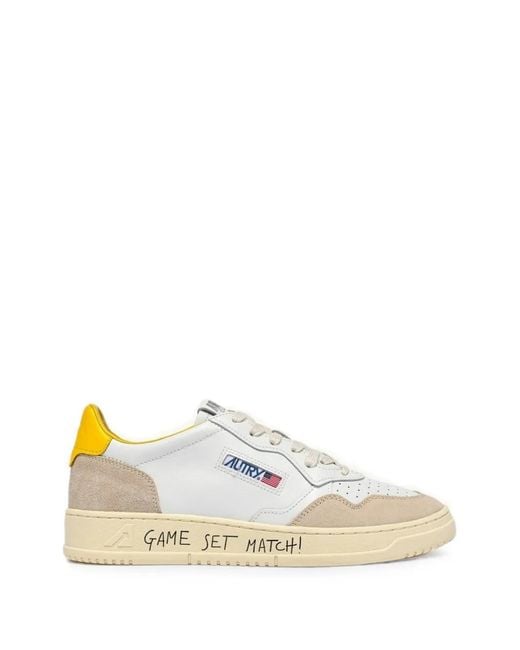 Autry White Medalist Low Sneakers for men