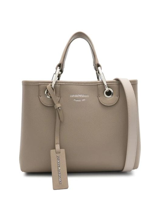 Emporio Armani Gray Myea Small Shopping Bag