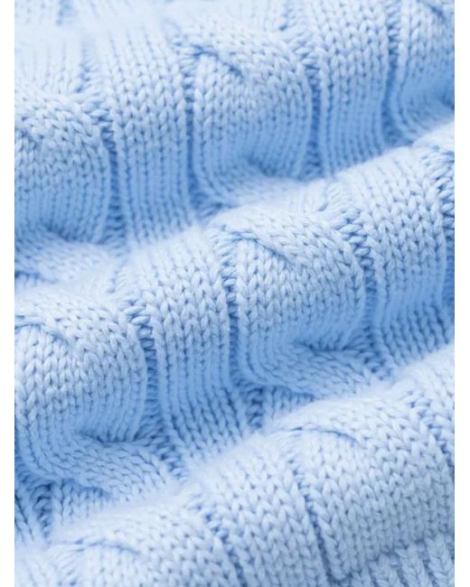 Polo Ralph Lauren Blue Cable-Knit Cotton Cardigan