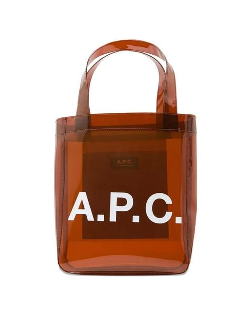 A.P.C. Brown Petit Sac À Main À Logo Lou for men