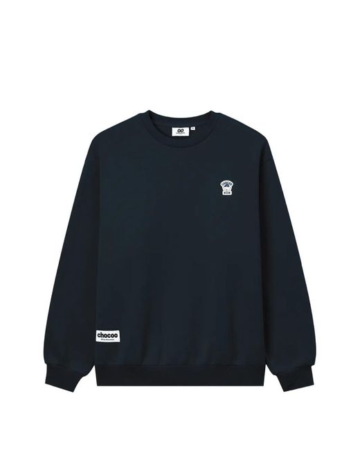 Chocoolate Blue Logo-Patch Crew-Neck Sweatshirt for men