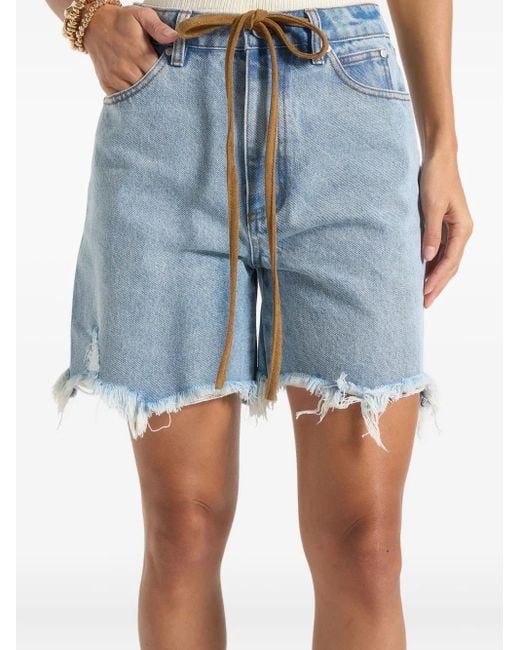 Pantalones vaqueros cortos Béau con efecto envejecido Manière De Voir de color Blue