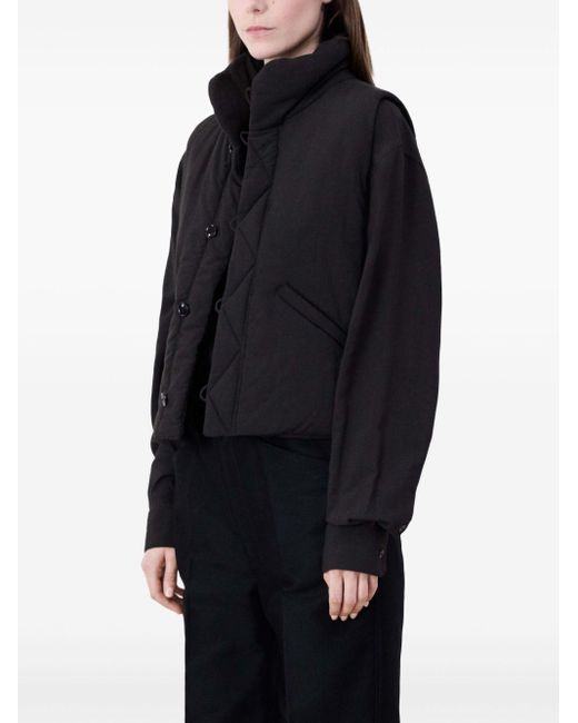 Lemaire Black High-Neck Sleeveless Jacket