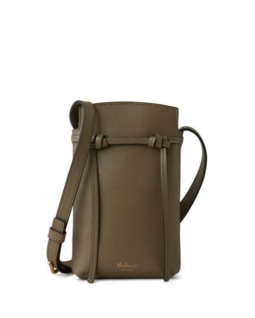 Mulberry Green Clovelly Leather Phone Bag
