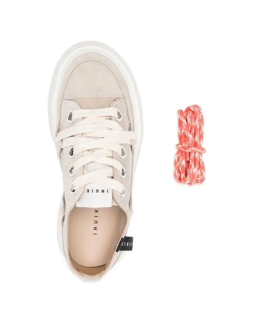 Inuikii White Matilda Lace-Up Sneakers
