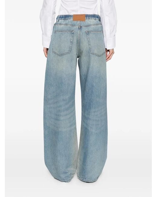 Alexander Wang Blue Elasticated-Waistband Jeans