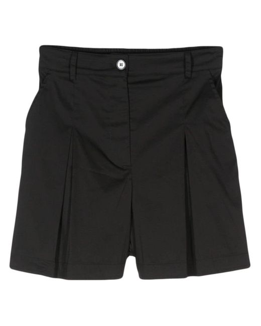 Shorts con pliegues invertidos Patrizia Pepe de color Black