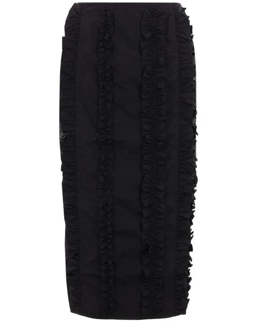 CECILIE BAHNSEN Black Ocean Midi Skirt