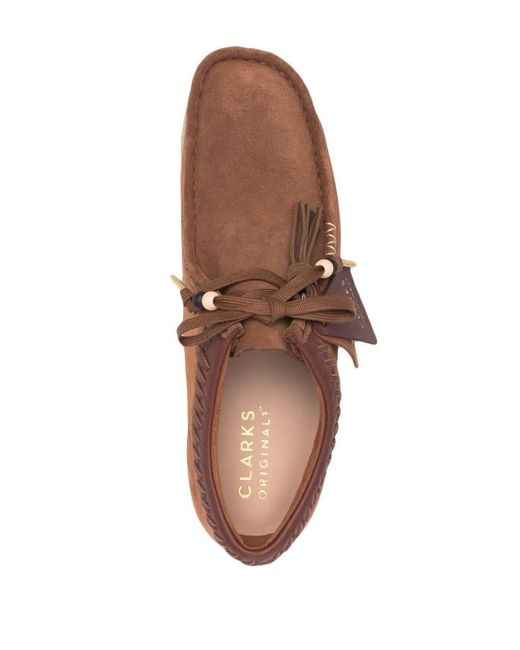 Clarks Bead-detail Suede Shoes in Brown for Men | Lyst