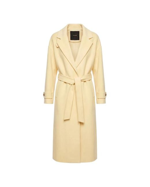 Pinko Metallic Casella Belted Coat