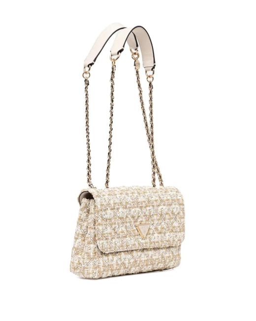 Guess Natural Giully Textured Cross Body Bag