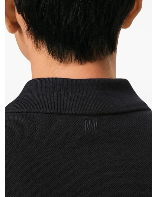 AMI Black Polo Shirts for men