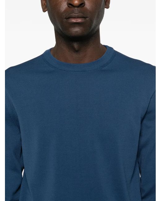 Canali Blue Crew-Neck Sweater for men