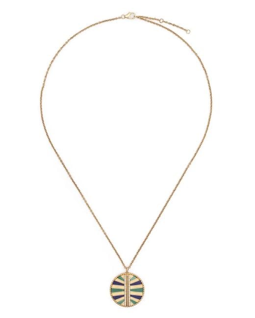 Yvonne Léon Metallic 9Kt Backgammon Multi-Stone Necklace