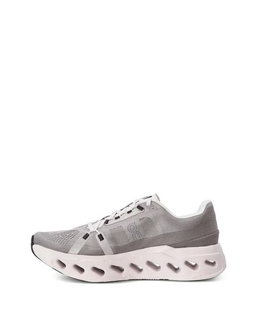 On Shoes White Mesh Lace-Up Chunky Sneakers for men
