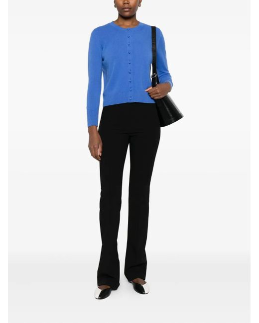 Alpha Studio Blue Buttoned Wool Cardigan