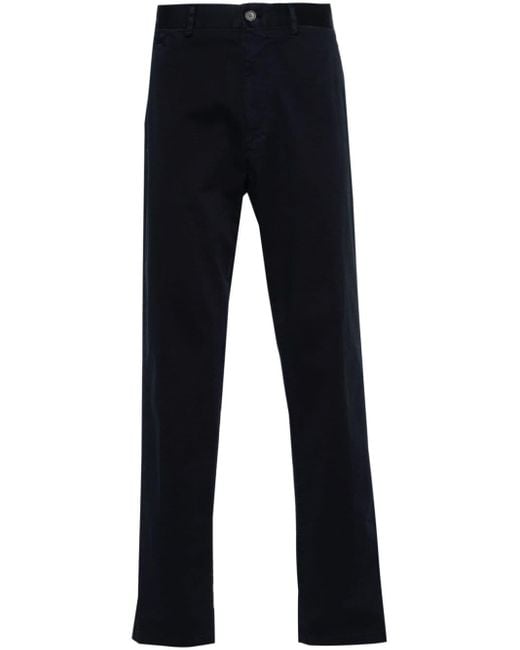Boggi Blue Tapered Cotton Trousers for men