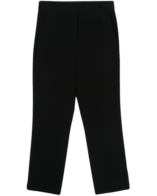 Theory Black Crepe Cropped Trousers