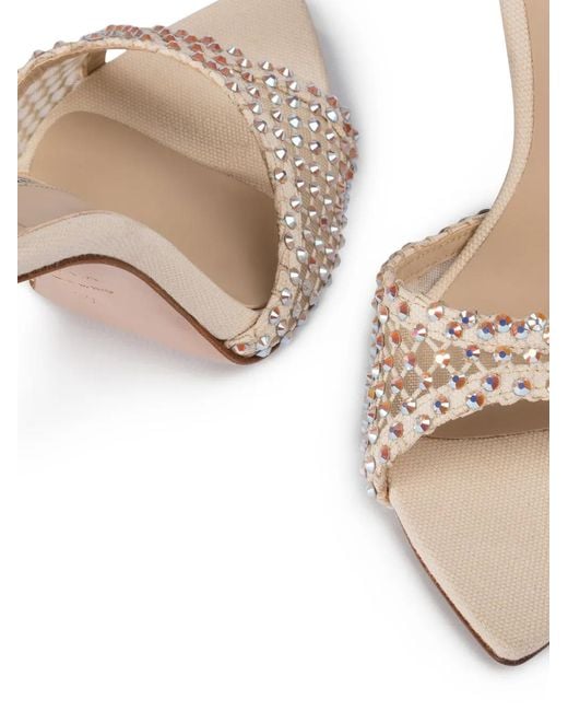 Le Silla White Gilda Embellished Mules