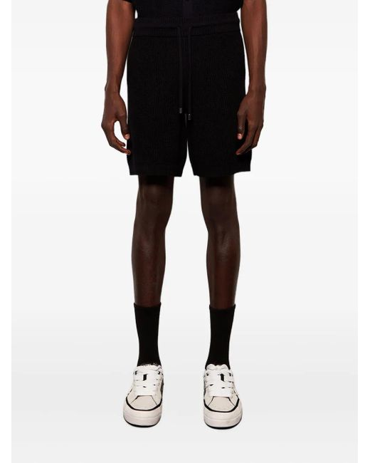 Amiri Black Crochet Mesh Shorts for men