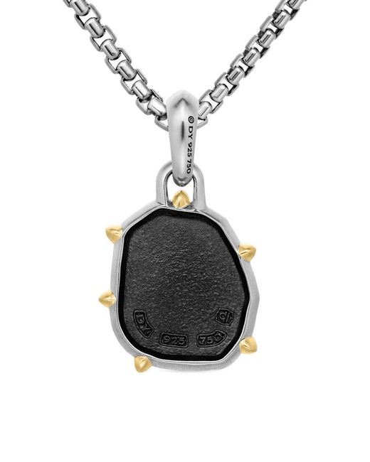 David Yurman Metallic 18Kt And Sterling Libra Amulet (33Mm) for men