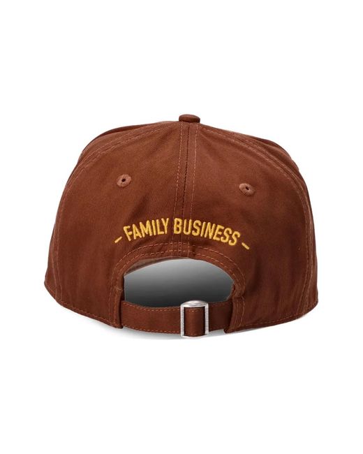 DSquared² Red Logo-Patch Baseball Cap for men