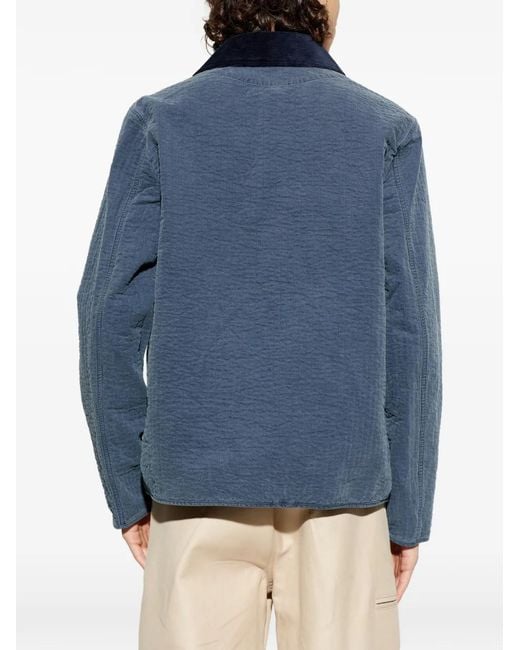 Paul Smith Blue Veste À Col En Velours Côtelé for men