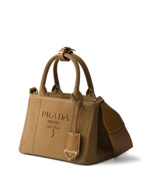 Borsa Jardinière Mini di Prada in Brown