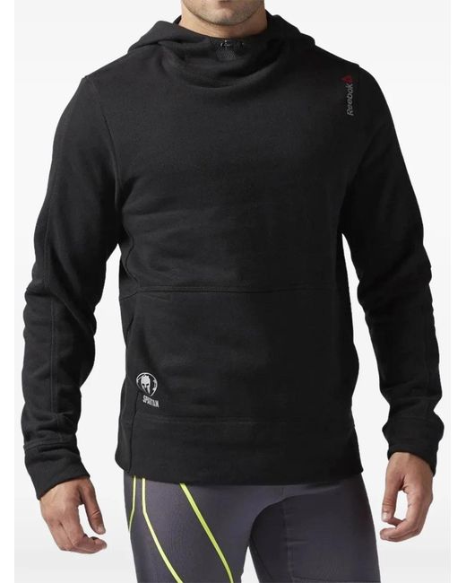 Reebok Black Spartan Long-Sleeve Hoodie for men