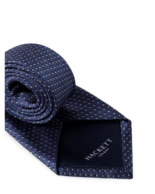 Hackett Blue Two-Tone Dot Silk Tie for men