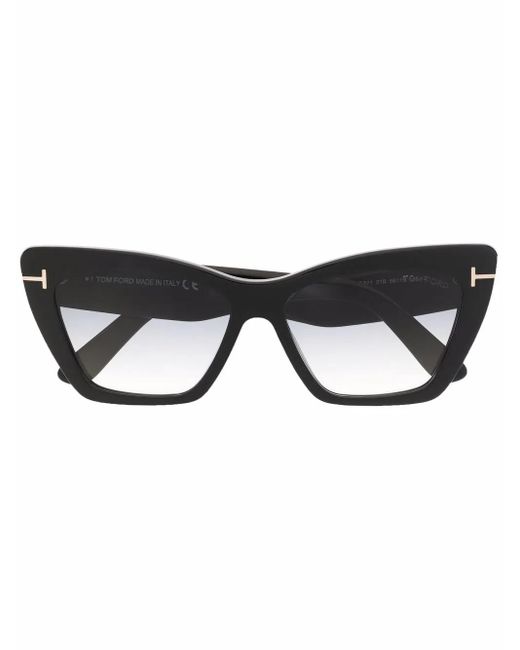 Tom Ford Black Whyatt Butterfly-Frame Sunglasses