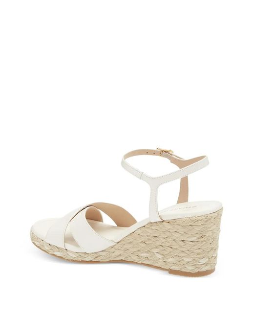 Stuart Weitzman Natural Espadrille Crisscross Sandals