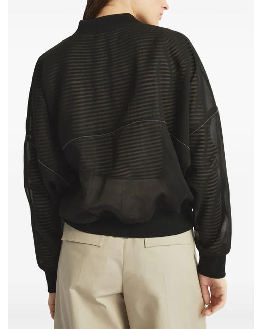 Brunello Cucinelli Black Bomber Jacket