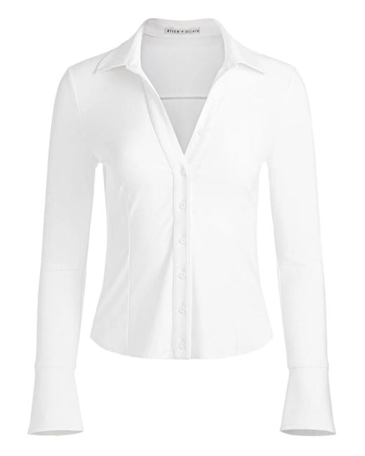 Camicia Freya di Alice + Olivia in White