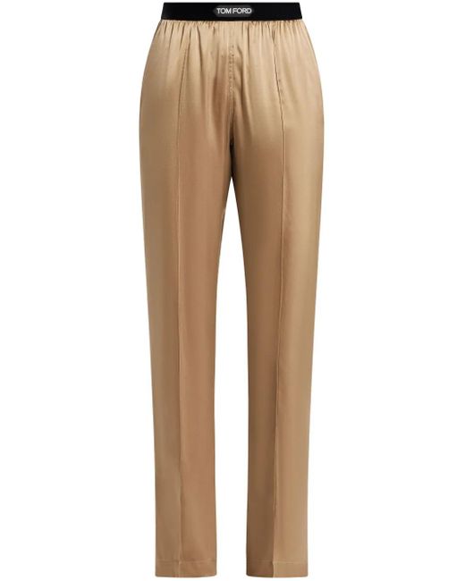 Tom Ford Natural Satin Silk Pajama Pants