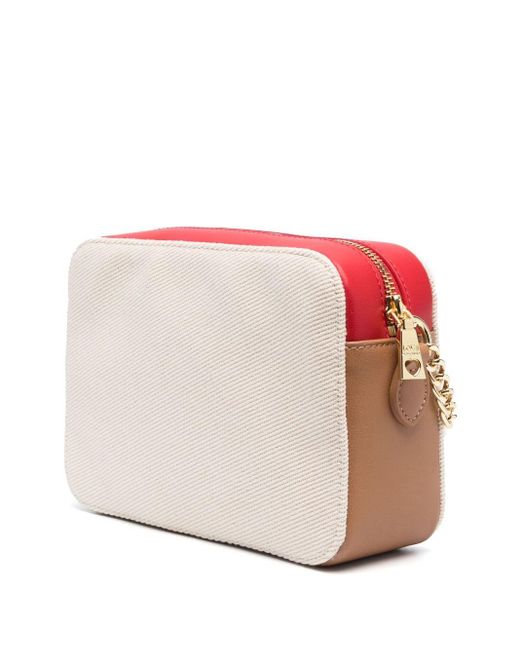 Love Moschino Pink Embossed-logo Cross-body Bag