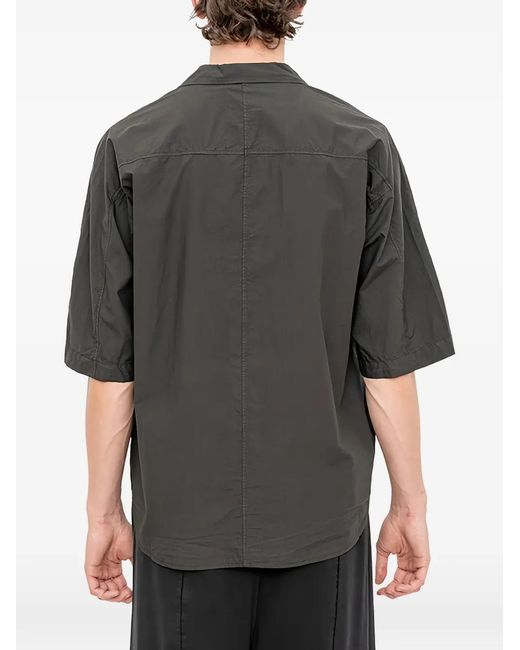 Andrea Ya'aqov Gray Patch-Pocket Short-Sleeve Shirt for men