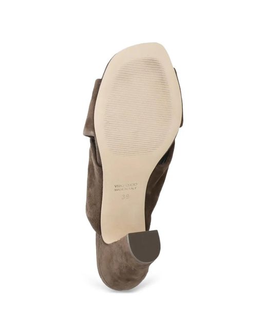 Julie Dee Brown Suede Crossover Sandals