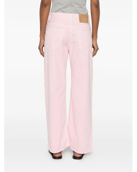 Haikure Pink Wide-Leg Jeans