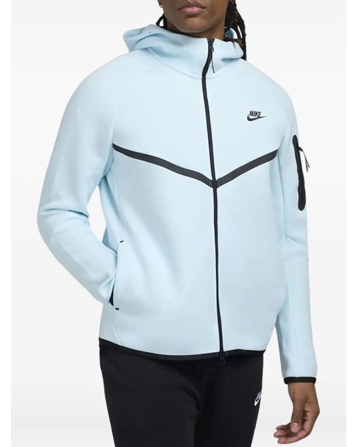 Nike Tech Fleece Windrunner Jack Met Capuchon En Rits in het Blue voor heren