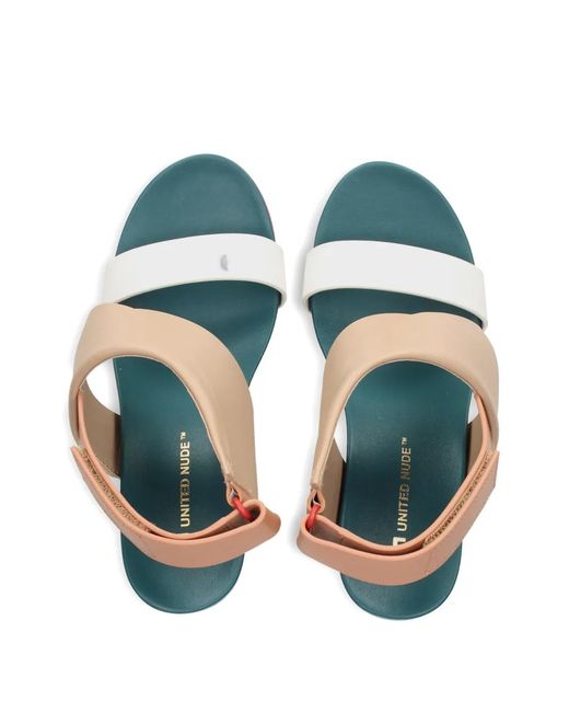 United Nude Blue Sandales Eamz Polo À Talon Sculpté