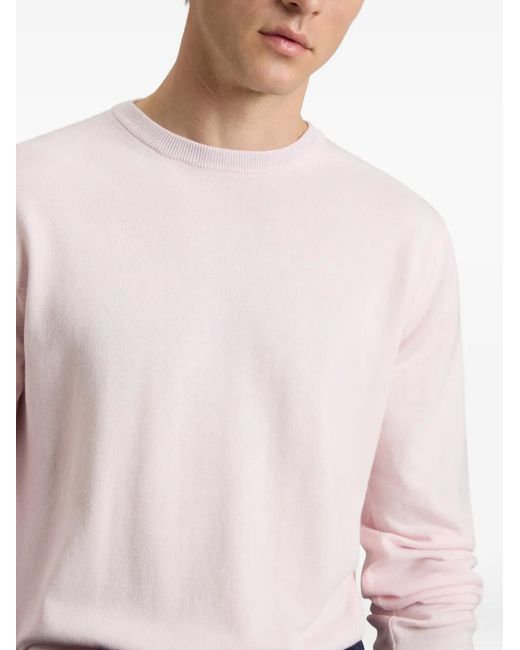 Woolrich Pink Logo Cotton Crewneck Embroidered-Logo Sweatshirt for men